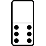 Domino ţiglă 0-6 vector imagine