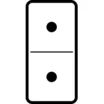 Domino side ved side doble en vektor image