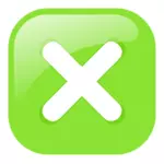 Gröna torget nedgången ikon vektorbild