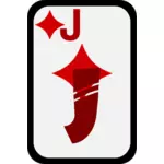 Jack of Diamonds funky Spielkarte Vektor-ClipArt