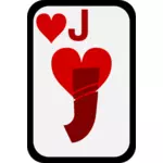 Jack of Hearts funky Spielkarte Vektor-ClipArt