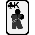 King of Clubs funky speelkaart vector afbeelding