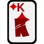 King of Diamonds funky Spielkarte Vektor-ClipArt