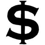 Vector símbolo de moneda americana