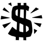 Vektor symbol för amerikansk valuta