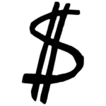 Dollarn vektor symbol
