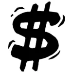 Dollar munt symbool vector