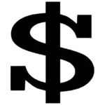 Vectorul de simbolul Dolar