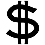 Diseño gráfico de símbolo de dólar