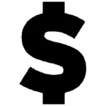 Dolar moneda simbol grafică vectorială