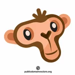 Monkey face clip art