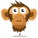 Dessin animé de visage de singe