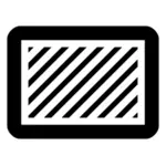 Clip art of rectangle with diagonal stripes