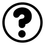 Black question mark sign vector image
