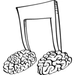 Gehirn-Notizen-Vektor-ClipArt