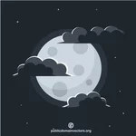 Moon in the clouds