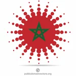 المغرب علم تصميم الألوان النصفية