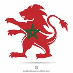 Fas bayrağı heraldic aslan