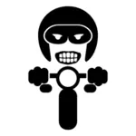 Road king motorbike rider vector image