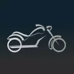 Мотоцикл значок вектор