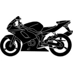 Dessin vectoriel de silhouette moto