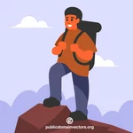Hiker on mountain top