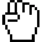 Vector illustration of fist as mouse pointer