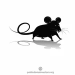 Mouse silhouette vector clip art
