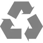 Gráficos del vector símbolo de reciclaje gris