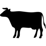 Large cow outline silhouette vector clip art