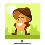 Personaj de desene animate cu ciuperci
