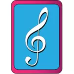 Vector image of music lesson symbol