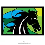 Paard silhouet vector illustraties
