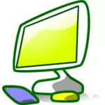 Clipart vectorial de icono de carpeta de mi PC