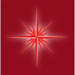 Vektorový obrázek zářící červená fantasy hvězda