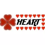 Lucky heart vector illustration