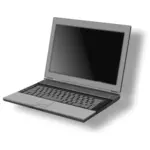 Vector image of front view of laptop PC
