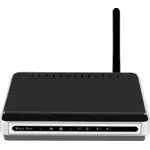Bezdrátový router s anténou vektorový obrázek