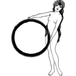 Lady with hoop