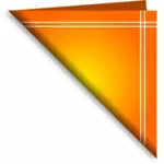Vector illustraties van Oranje gevouwen servet