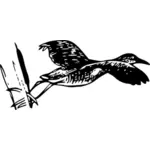 King rail bird in flight vector illustration