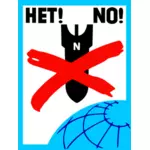 Grafiki wektorowej nie wojny wzór radziecki plakat