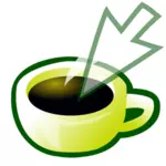 ネット コーヒー ショップ記号のベクター画像