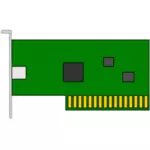 Gambar dari kartu jaringan PCI dasar vektor