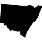 Новый Южный Уэльс черный векторное изображение