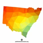Mappa di colore Nuovo Galles del sud
