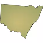 Nuovo Galles del sud bordo mappa vettoriale grafica