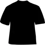 Silhouet vector afbeelding van zwart t-shirt