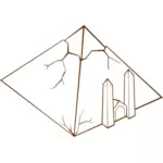 Vector de desen de rol joc joc hartă pictograma pentru o piramidă