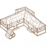 Vector illustraties van rol spelen spel Kaartpictogram voor een taverne